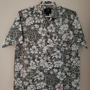 White Sierra Men's Floral Short Sleeve Shirt Size L